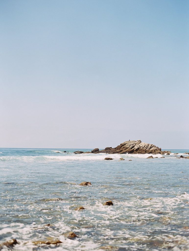The rocks and surf at Leo Carrillo beach in Malibu by portrait photographer Daniele Rose